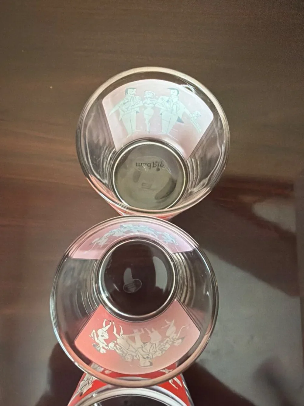 Mud Pie Mildly Inappropriate Christmas Bar Glasses Set of 3 Holiday Cocktail
